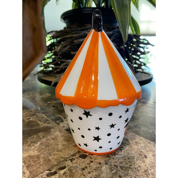 New Johanna Parker Carnival Cottage Halloween Coffee Tea Cup w/ Topper - Picture 5 of 7